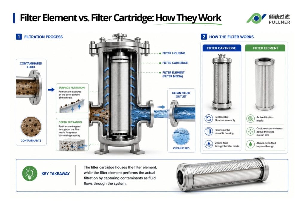 filter element vs. filter cartridge how they work
