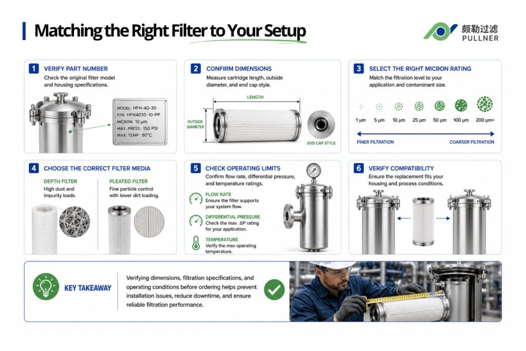 Adaptar el filtro adecuado a su configuración